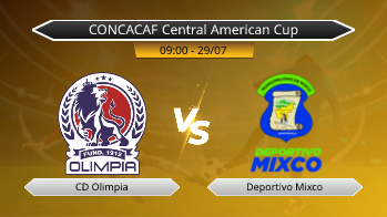 CONCACAF Central American Cup CD Olimpia VS Deportivo Mixco