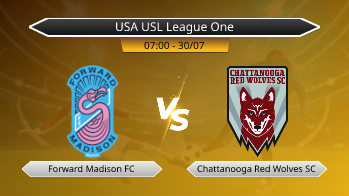 USA USL League One Forward Madison FC VS Chattanooga Red Wolves SC