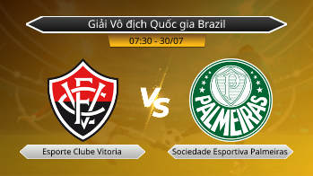 Giải Vô địch Quốc gia Brazil Esporte Clube Vitoria VS Sociedade Esportiva Palmeiras
