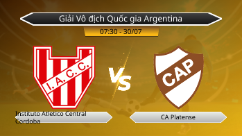 Giải Vô địch Quốc gia Argentina Instituto Atletico Central Cordoba VS CA Platense