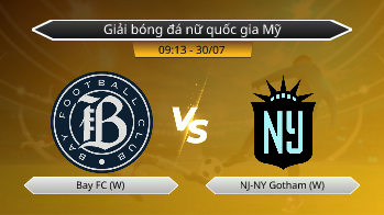 Giải bóng đá nữ quốc gia Mỹ Bay FC (W) VS NJ-NY Gotham (W)