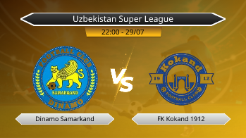 Uzbekistan Super League Dinamo Samarkand VS FK Kokand 1912