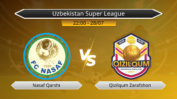 Uzbekistan Super League Nasaf Qarshi VS Qizilqum Zarafshon