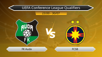 UEFA Conference League Qualifiers FK Auda VS FCSB