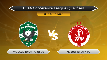 UEFA Conference League Qualifiers PFC Ludogorets Razgrad VS Hapoel Tel Aviv FC