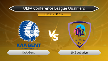 UEFA Conference League Qualifiers KAA Gent VS LNZ Lebedyn
