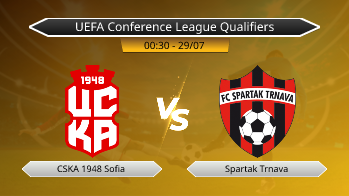 UEFA Conference League Qualifiers CSKA 1948 Sofia VS Spartak Trnava