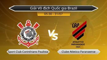 Giải Vô địch Quốc gia Brazil Sport Club Corinthians Paulista VS Clube Atletico Paranaense