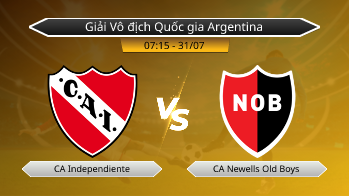 Giải Vô địch Quốc gia Argentina CA Independiente VS CA Newells Old Boys