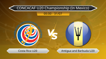 CONCACAF U20 Championship (In Mexico) Costa Rica U20 VS Antigua and Barbuda U20