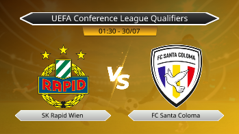 UEFA Conference League Qualifiers SK Rapid Wien VS FC Santa Coloma