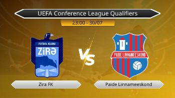 UEFA Conference League Qualifiers Zira FK VS Paide Linnameeskond