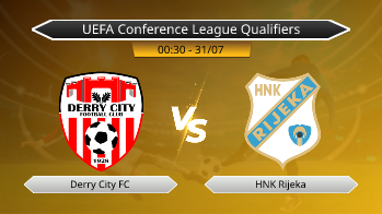 UEFA Conference League Qualifiers Derry City FC VS HNK Rijeka