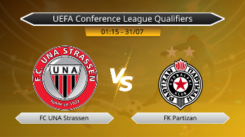 UEFA Conference League Qualifiers FC UNA Strassen VS FK Partizan